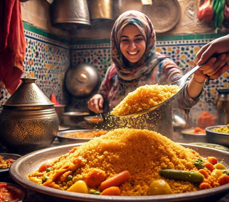 طريقة عمل الكسكسي المغربي