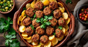 الكفتة بالبطاطس في الفرن