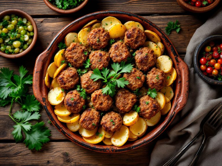الكفتة بالبطاطس في الفرن