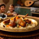 مندي اللحم بالفحم في البيت