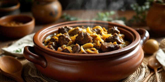 طاجن العكاوي بالبصل