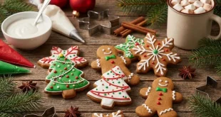 بسكويت الكريسماس بالجنزبيل والقرفة