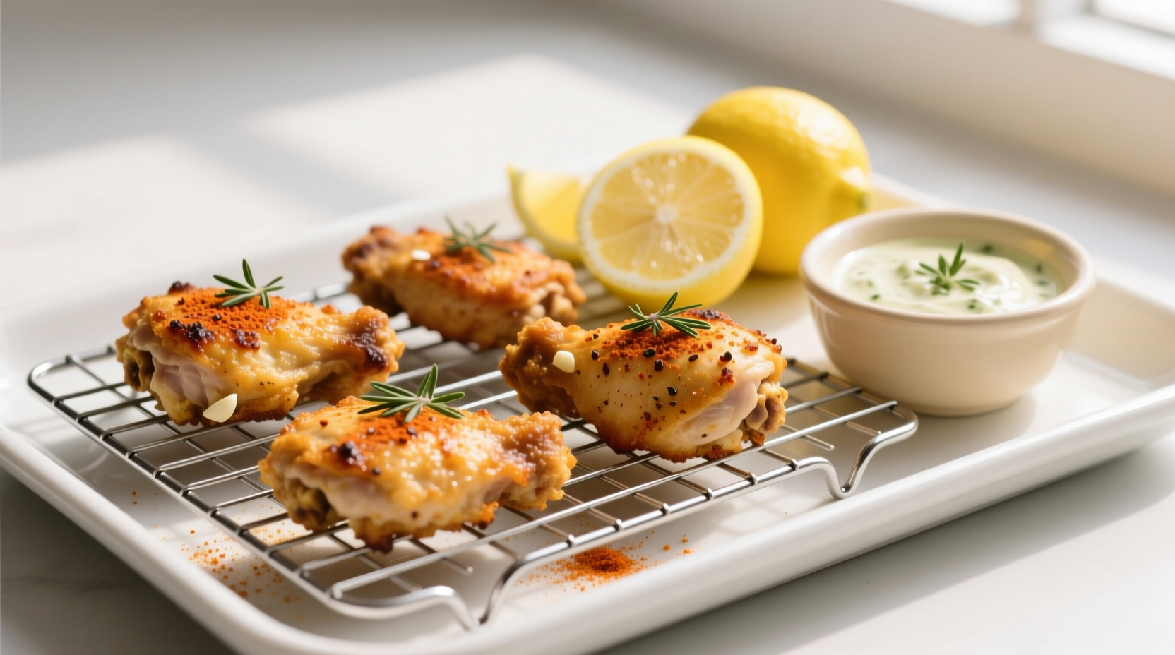 دجاج مقرمش بدون زيت في الفرن