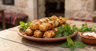 شيش طاووق سوري متبل على أصوله