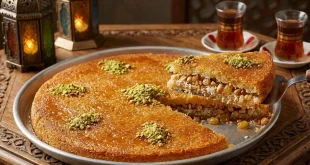 طريقه عمل الكنافة المصريه بالسوداني والزبيب