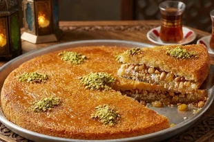 طريقه عمل الكنافة المصريه بالسوداني والزبيب