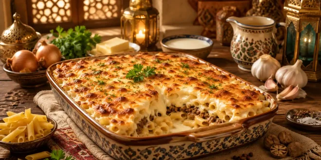 طريقة عمل المكرونة البشاميل الأصلية بطريقة مصرية