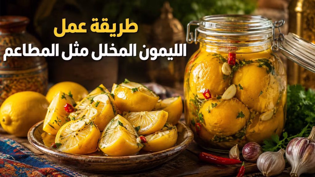 طريقة عمل الليمون المخلل مثل المطاعم