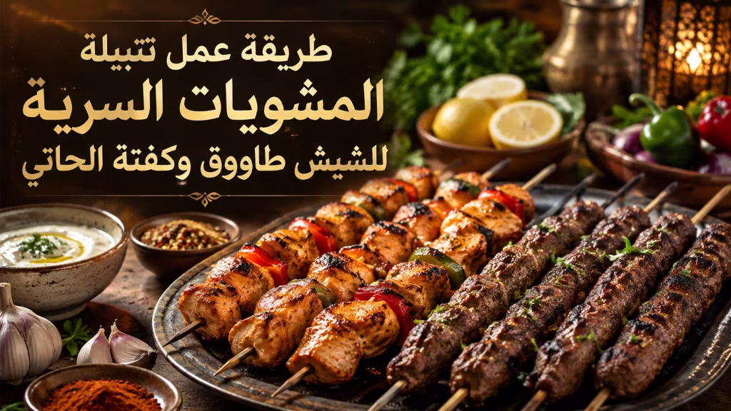 طريقة عمل تتبيلة المشويات السرية للشيش طاووق وكفتة الحاتي