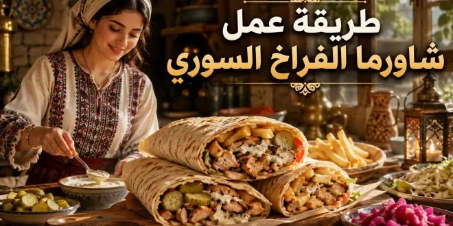 طريقة عمل شاورما الفراخ السوري مثل المطاعم