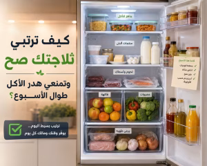 كيف ترتبي ثلاجتك صح وتمنعي هدر الأكل طوال الأسبوع؟