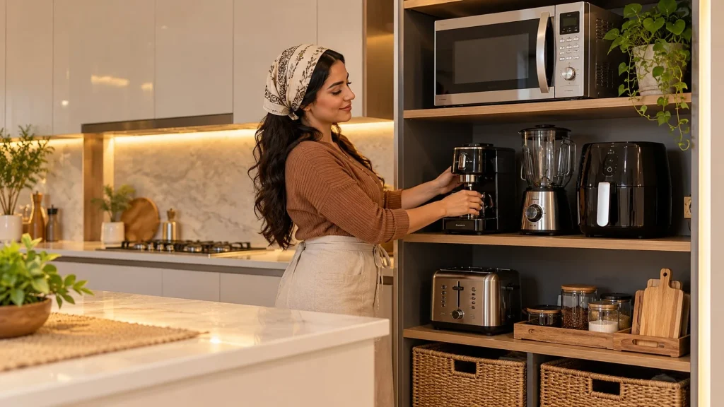 الأجهزة الكهربائية في المطبخ: طريقة التنظيم والتركيب الصحيح