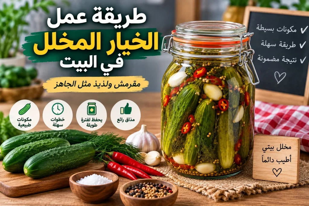 طريقة عمل الخيار المخلل في البيت