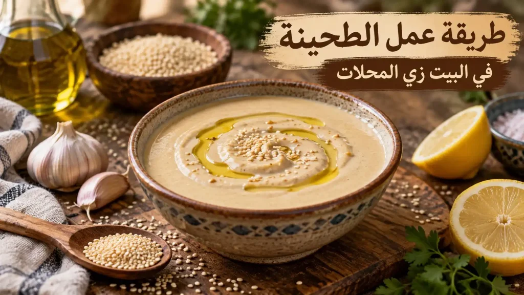 طريقة عمل الطحينة في البيت زي المحلات
