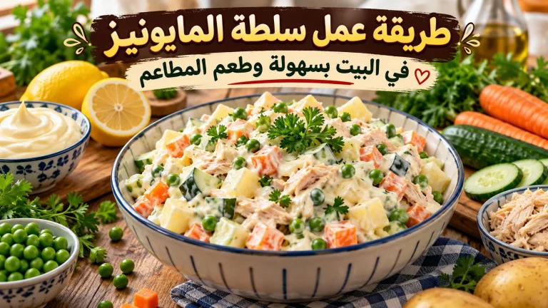 طريقة عمل سلطة المايونيز في البيت بسهولة وطعم المطاعم
