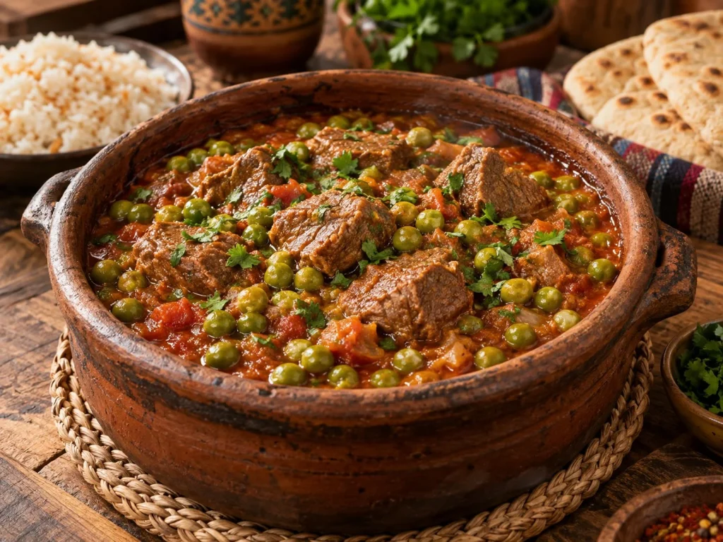 طريقة عمل طاجن البسلة باللحم