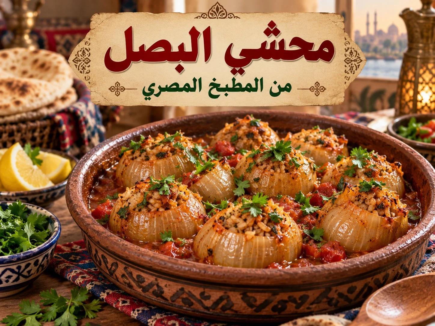 طريقة عمل محشي البصل من المطبخ المصري